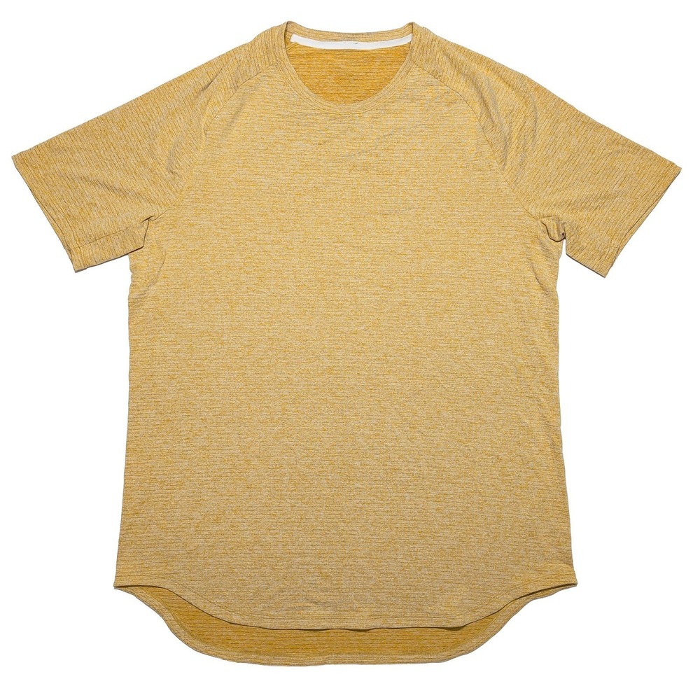 LULULEMON Drysense Training Short Sleeve Shirt Yellow Gold Men's XL